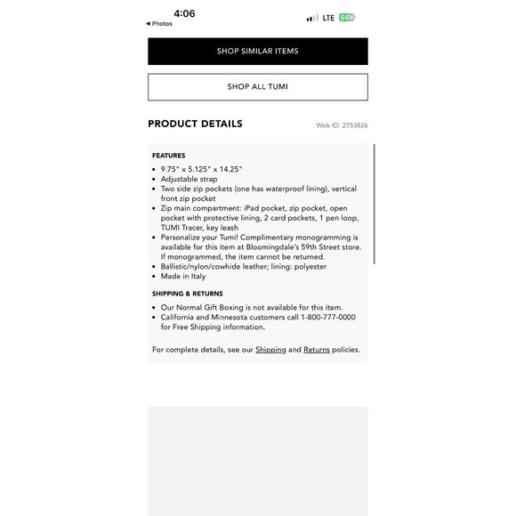 TUMI Alpha Bravo Smith Sling Bag – Black - Picture 2 of 14